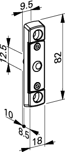 CERRADERO MAGNETICO LISO EJE 9MM