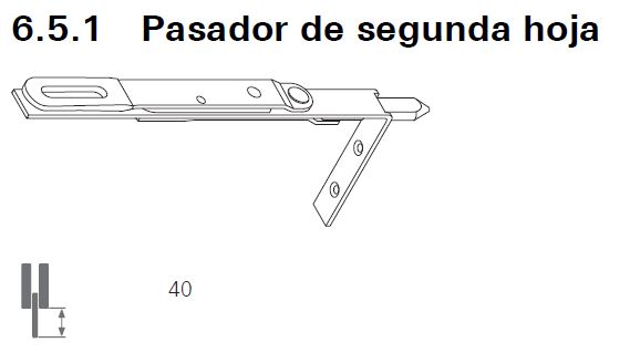 PASADOR PUERTA 150MM- CON PUNTAL DE 40 mm. 16 SIL