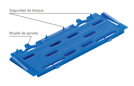 CALZO CUNA GFE X305 110X45,7X7,5MM K0 AZ 500
