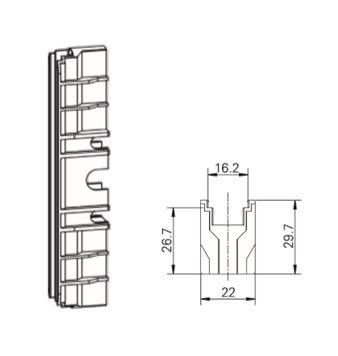 CALZO S008 ALTURA 29.7 MM. PARA CREM.COR