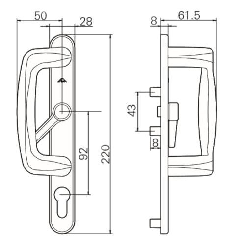 MAN.IN-LINE SLIDING EXT A4 MARRON R04.1