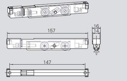 RUEDA TANDEM REGULABLE 14 MM 120 KGS IS