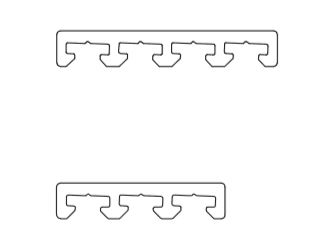 PERFIL PORTAFELPAS 4 CARRILES E6/C-PRECIO 6MTS