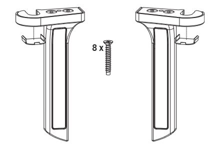SET SOPORTE CARROS PFOLD PVC S30MM R07.2 BLANCO