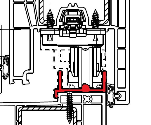 GUIA INFERIOR INOWA SALAMANDER 5800 R011 PLATA