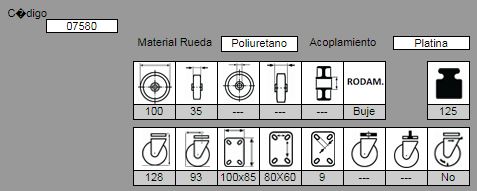 RUEDA GIRATORIA MUSIC201/100 POL R 07580