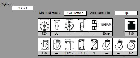 RUEDA FIJA MUSIC201/125 POL R 13571