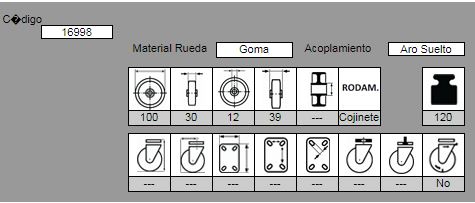RUEDA ARO 1043/100 GN CR 16998