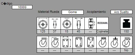 RUEDA ARO 1043/125 GN CR 16999