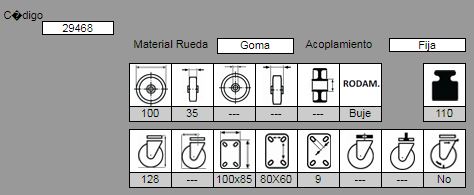 RUEDA FIJA MUSIC200/100 GN 29468