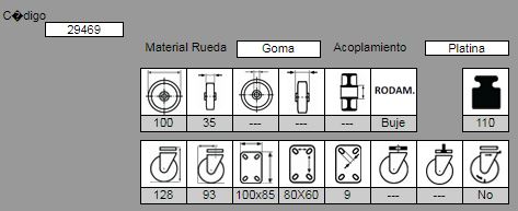 RUEDA GIRATORIA MUSIC201/100 GN 29469