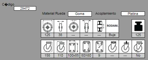 RUEDA GIRATORIA MUSIC201/125 GN 29472