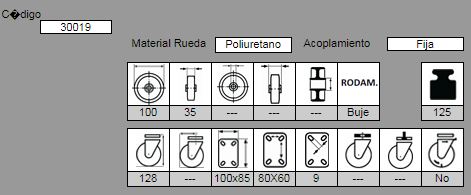 RUEDA FIJA MUSIC201/100 POL R 30019