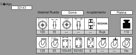 RUEDA GIRATORIA MUSIC201/100 GG 30143