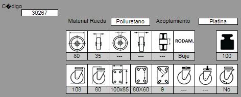 RUEDA GIRATORIA MUSIC201/80 POL R 30267