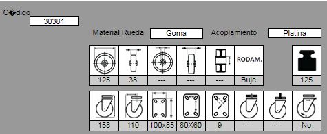 RUEDA GIRATORIA MUSIC201/125 GG 30381