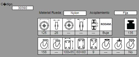 RUEDA FIJA MUSIC201/125 NYL 30390