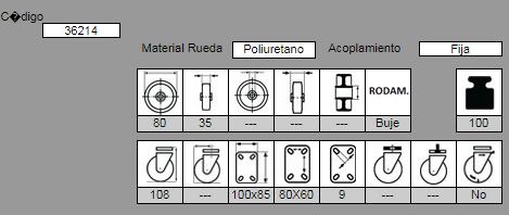 RUEDA FIJA MUSIC201/80 POL R 36214