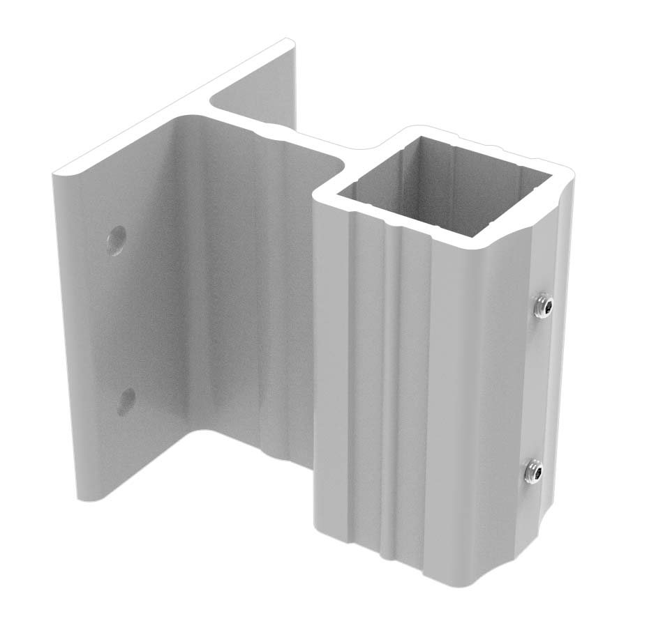 SOPORTE ALUMINIO PARA TUBO 30X30 BLANCO