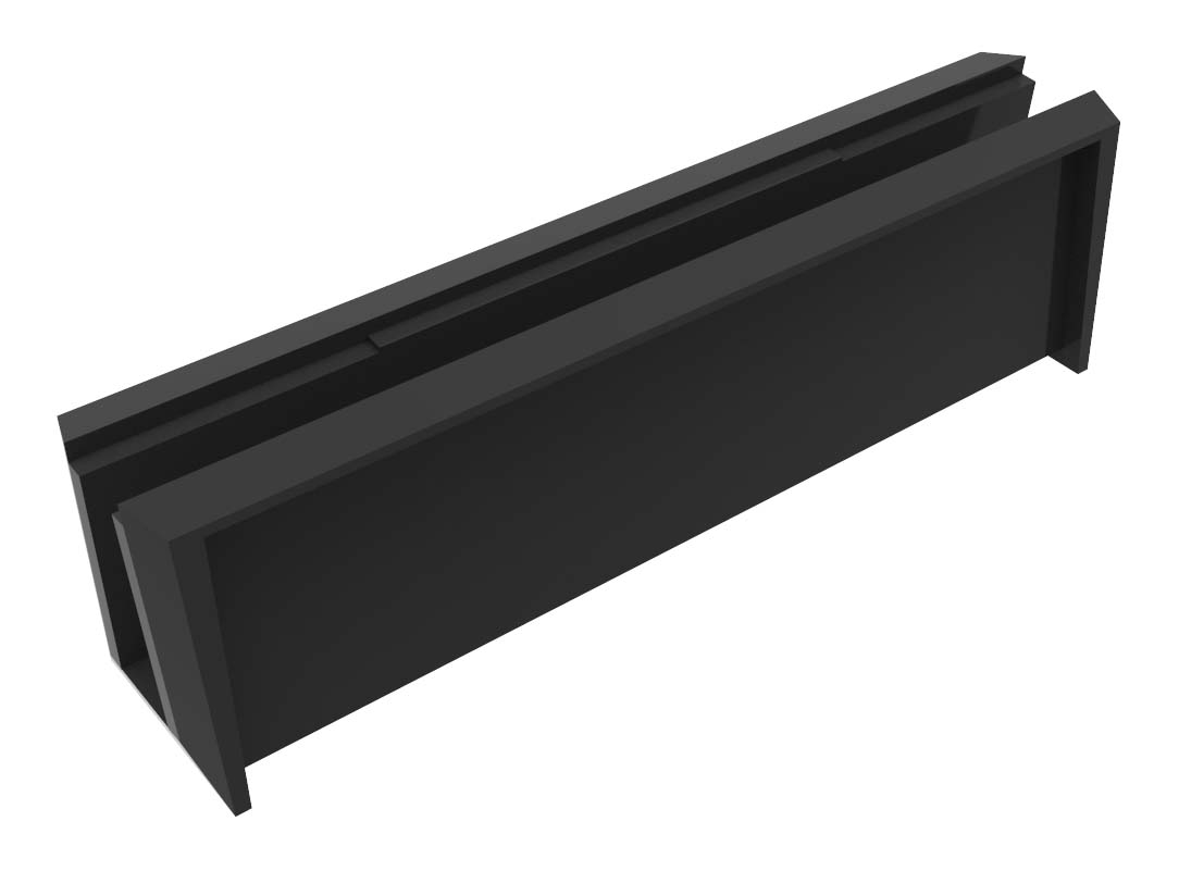 U PLASTICO NEGRO CRISTAL 4+4