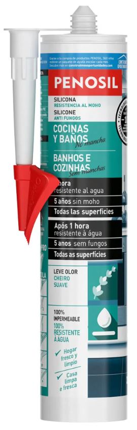 SILICONA COCINAS Y BAÑOS BLANCO