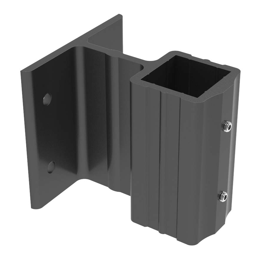 SOPORTE ALUMINIO PARA TUBO 30X30 NEGRO