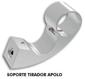 SOPORTE TIRADOR APOLO ANOD.INOX RED.40