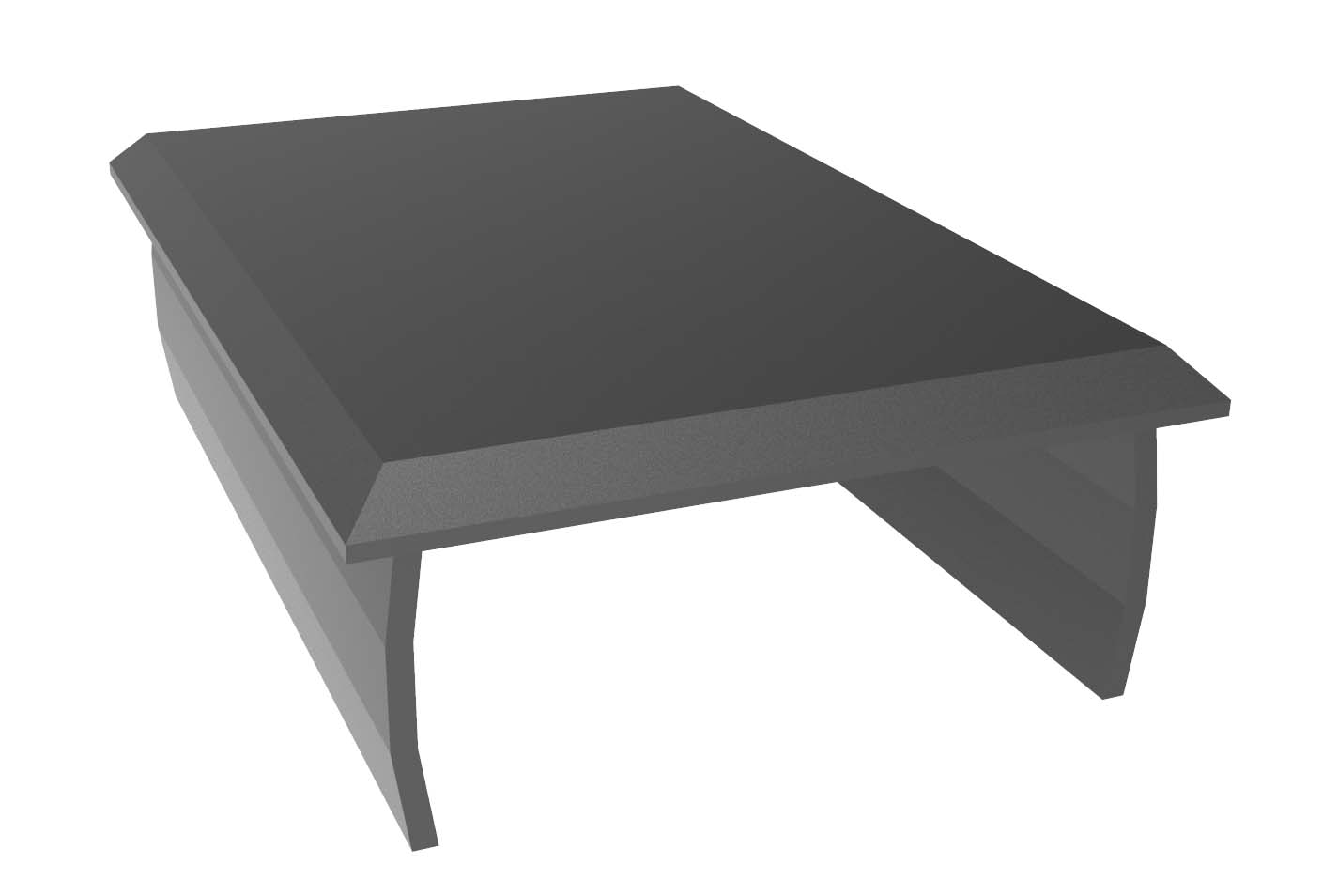 TAPA ALUMINIO TUBO 40X60 NEGRO