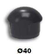 TAPA ALUMINIO TUBO REDONDO 40 Ø RAL 7048