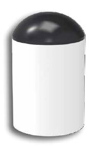 TAPA ALUMINIO TUBO REDONDO 40 Ø NEGRO