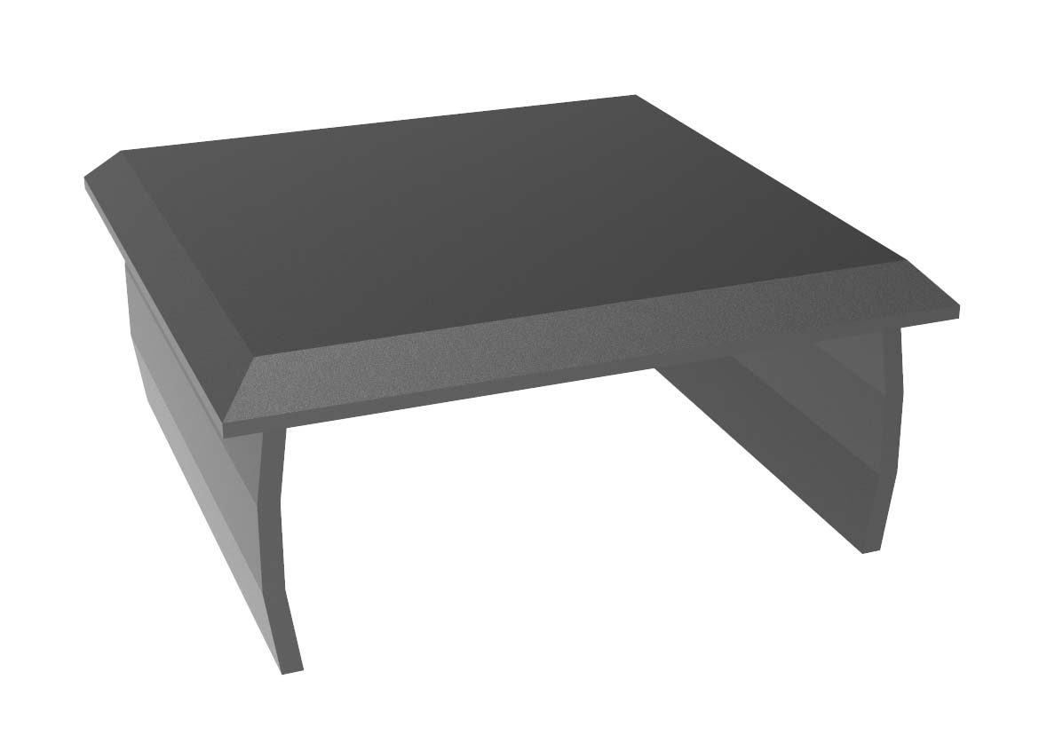 TAPA ALUMINIO TUBO 40X40 NEGRO