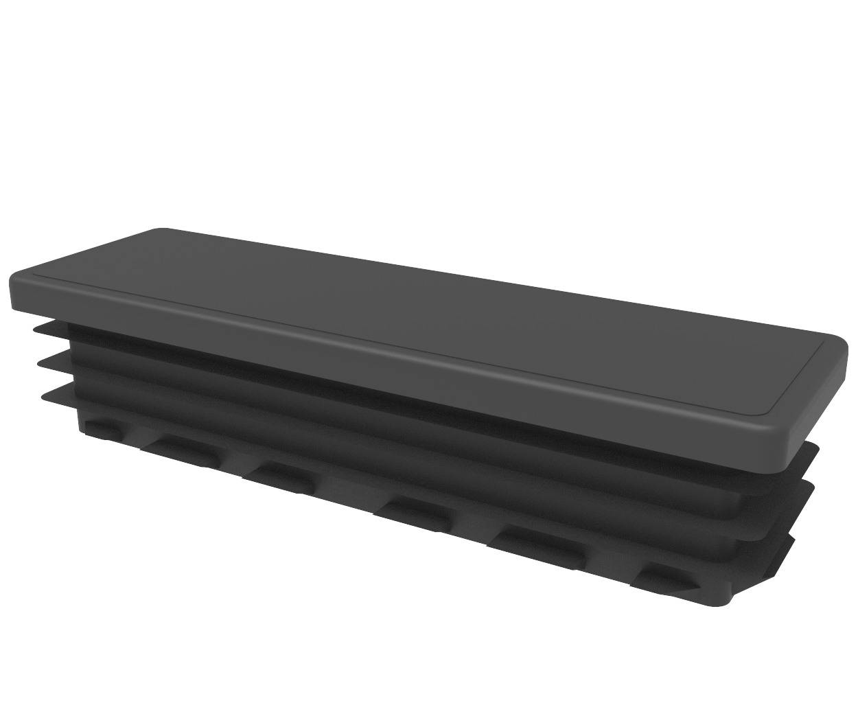 TAPA RECTANGULAR 70x20 mm NEGRO
