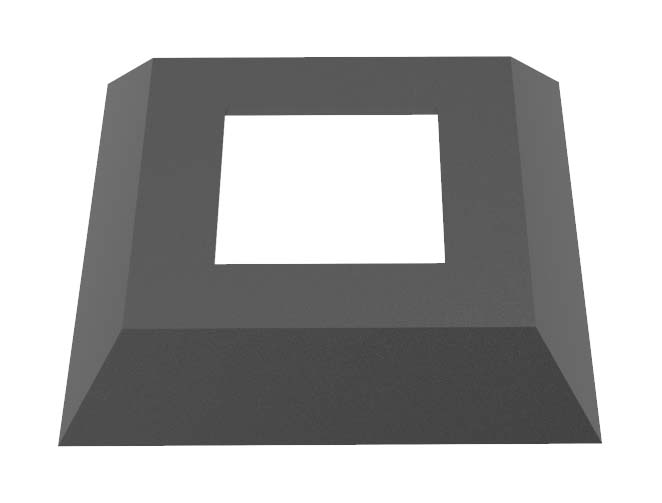 TAPA BASE DE ALUMINIO 40X40 ANOD.PLATA/INOX