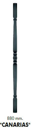 TUBO DECORATIVO CANARIAS NEGRO 880MM