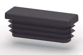 TAPA RECTAGULAR 60X20 mm NEGRO