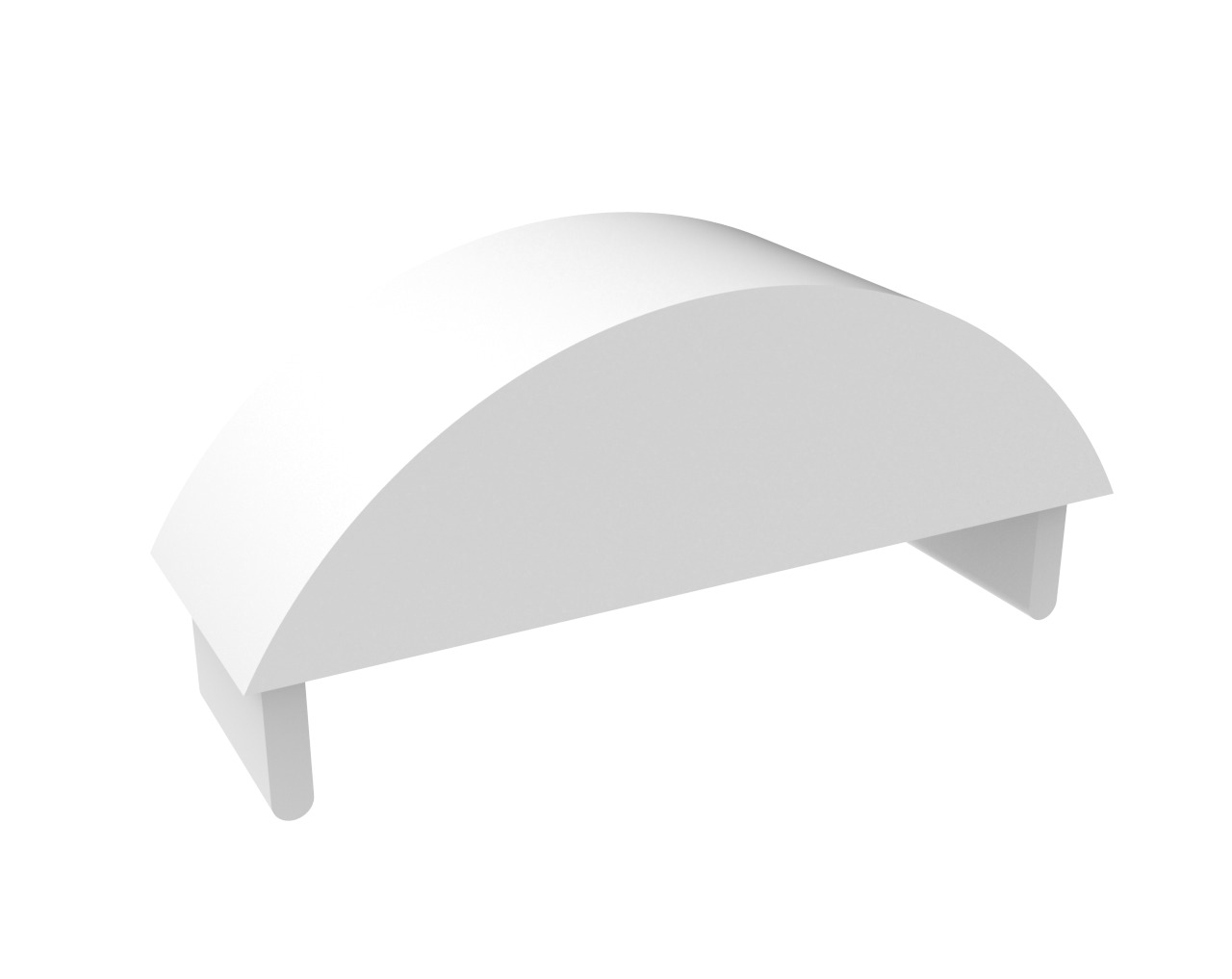 TAPA ALUMINIO MEDIA LUNA 60X20 BLANCO