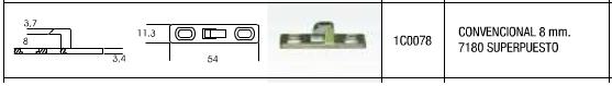 CONTRACIERRE INCOACM 8MM 7180 2 TALADROS