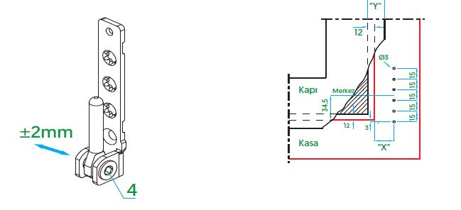 PERNIO ANGULAR VORNE S-3 3DV 100 kg