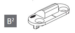 BISAGRA INTERMEDIA OCULTA VORNE (MARCO)  EJE 9 PVC