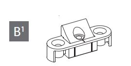 BISAGRA INTERMEDIA OCULTA VORNE (MARCO)  PVC