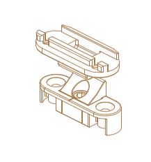 BISAGRA INTERMEDIA OCULTA (MARCO) VORNE EJE 13 PVC