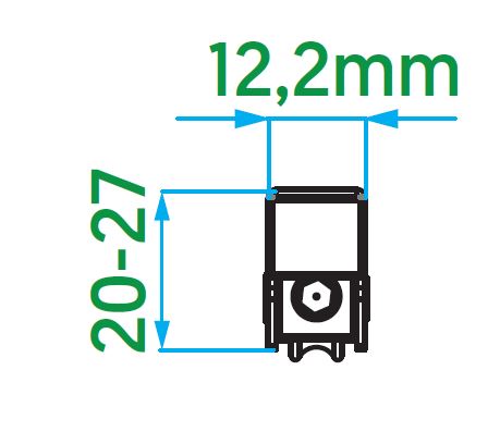 RUEDA TANDEM VORNE PVC 120KG