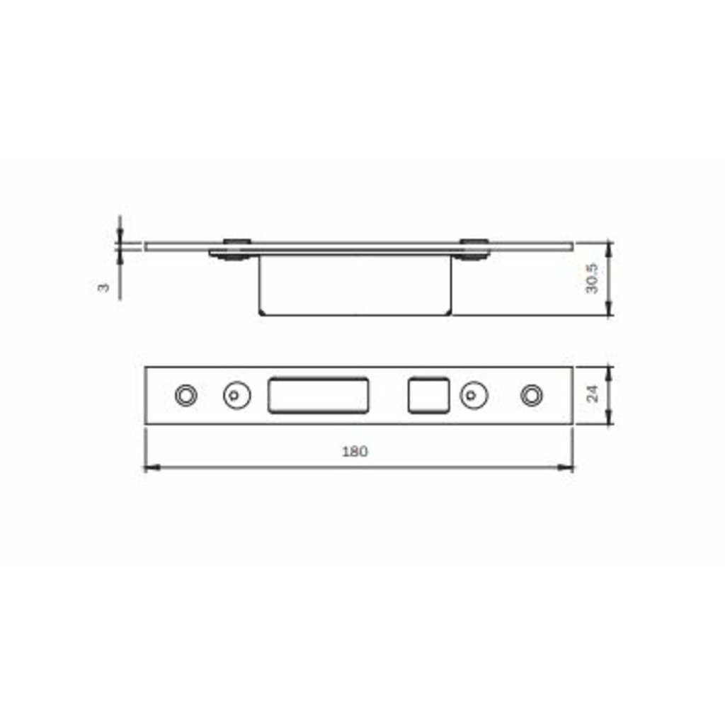 CERRADERO FRENTE PLANO INOX GANCHO BULON  CERRADERO FRENTE PLANO INOX GANCHO BULON
