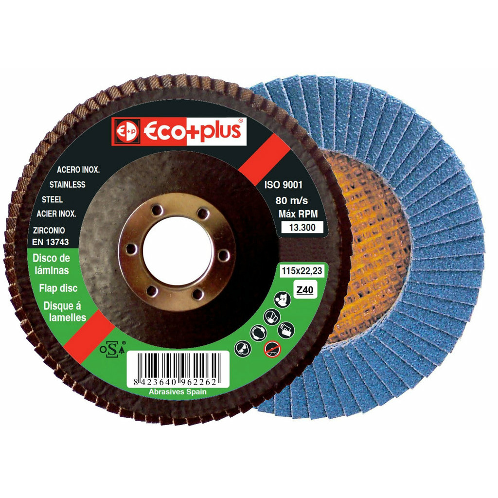 DISCO LAMINAS ECO+PLUS 115 EZ-80 SOPORTE FIBRA