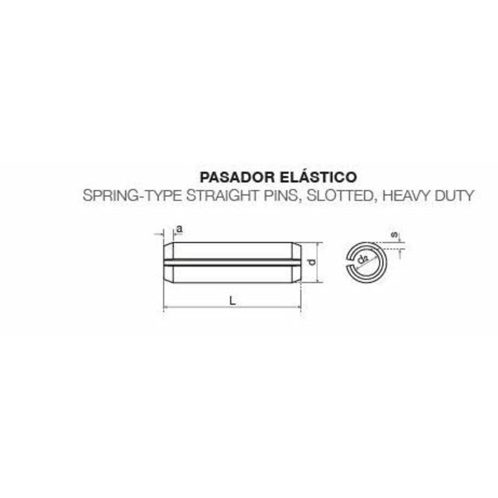PASADOR ELASTICO DIN1481 6X18 ELEV  PASADOR ELASTICO DIN1481 6X18 ELEV