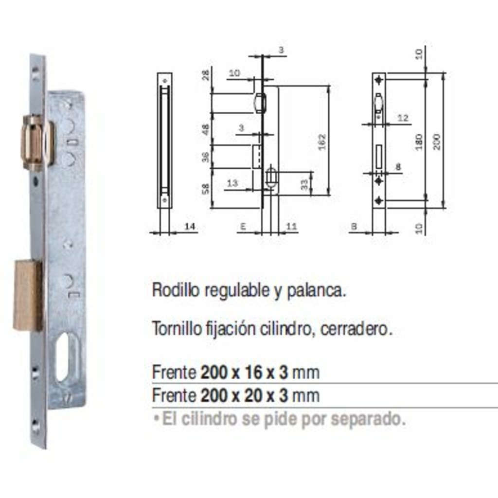 CERRADURA ISEO CIL OVAL RODILLO/ PAL.FRONTAL  CERRADURA ISEO CIL OVAL RODILLO/ PAL.FRONTAL