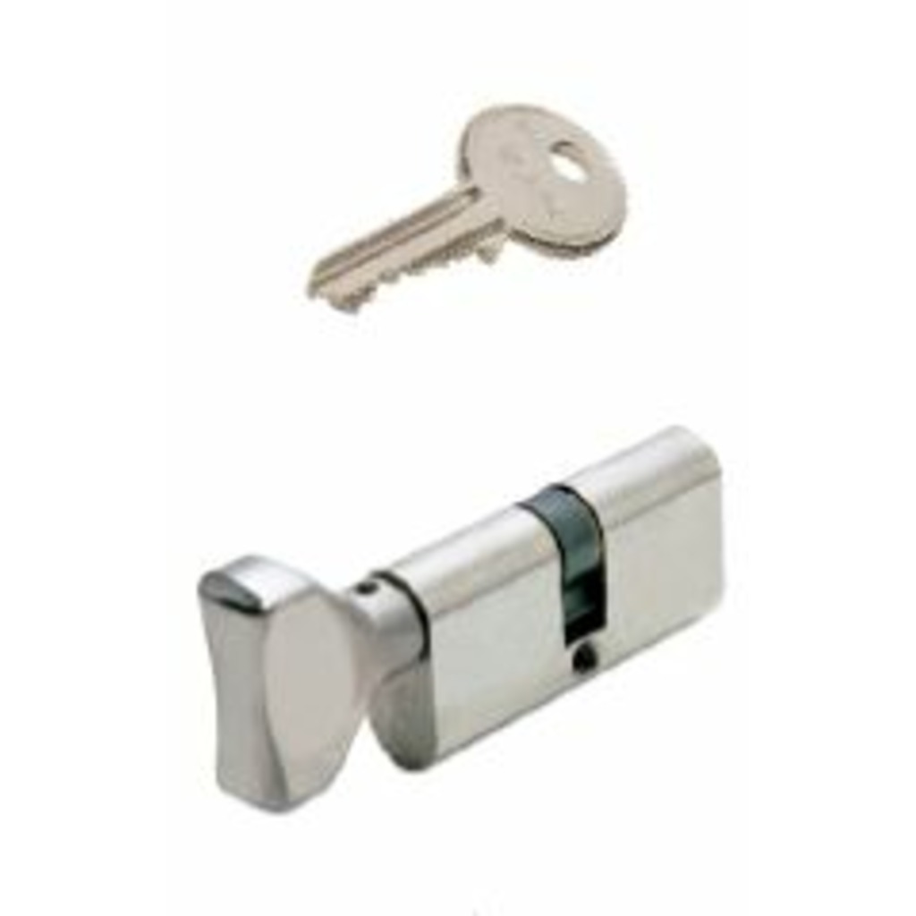 BOMBILLO ISEO F5 OVALADO 27+27 LATON POMO PLANO