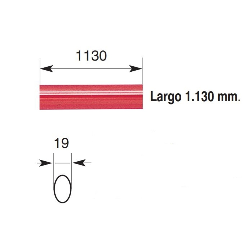 BARRA ANTIPANICO ISEO HORIZONTAL INOX L=1130MM