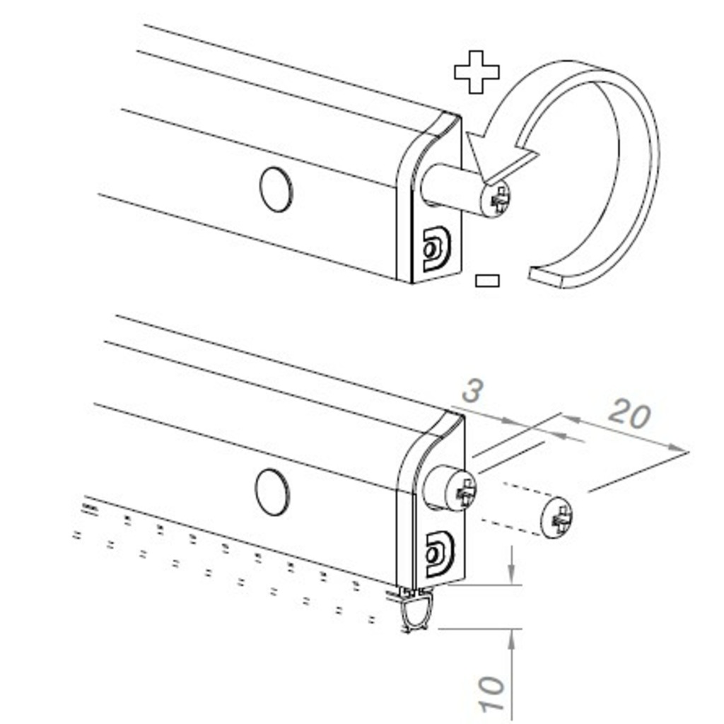CORTAVIENTO AUTOMAT. COMPACT EXT PLUS 800MM BLANCO CORTAVIENTO AUTOMAT. COMPACT EXT PLUS 800MM BLANCO