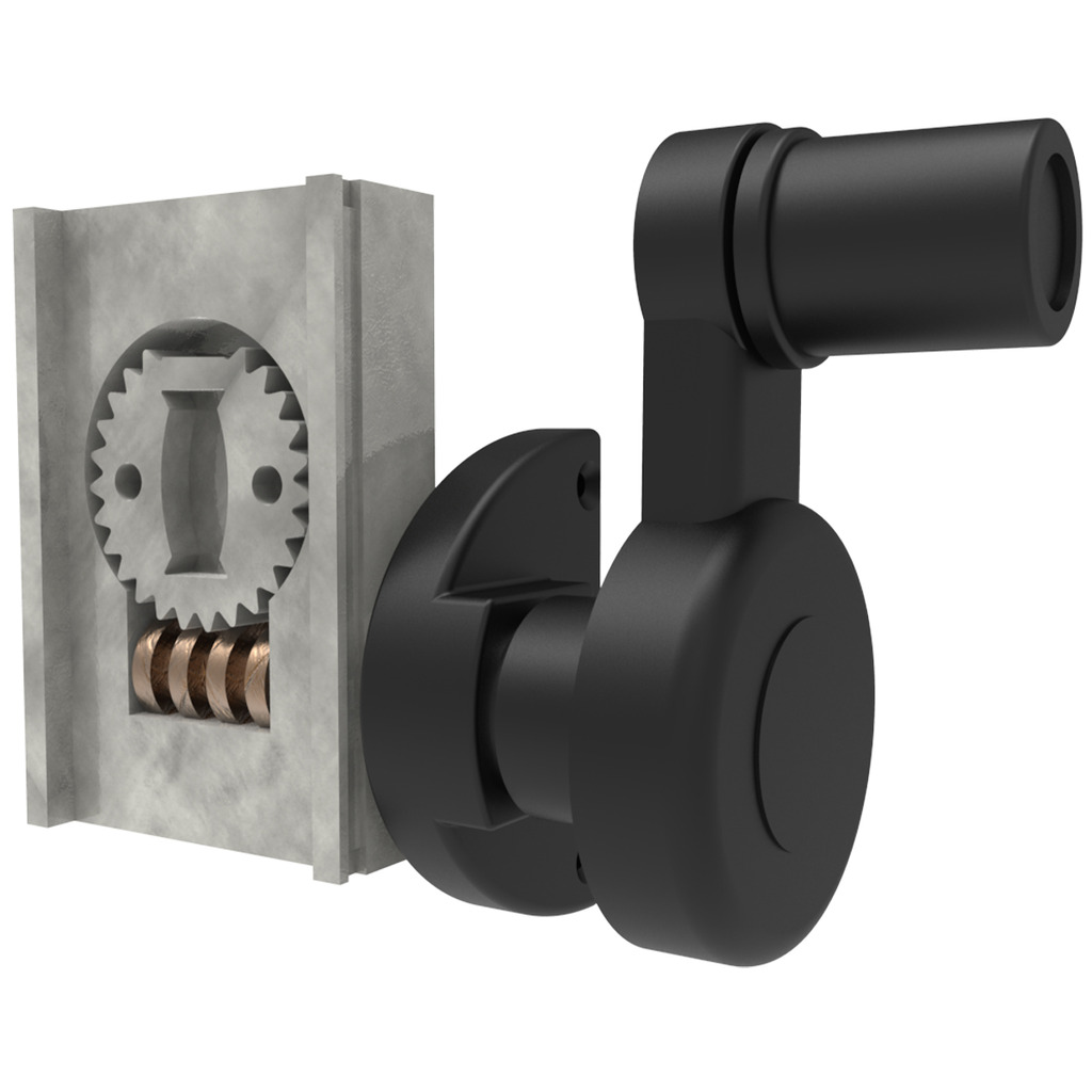 MANDO ROTATORIO DE MANIVELA NEGRO ALUMABE